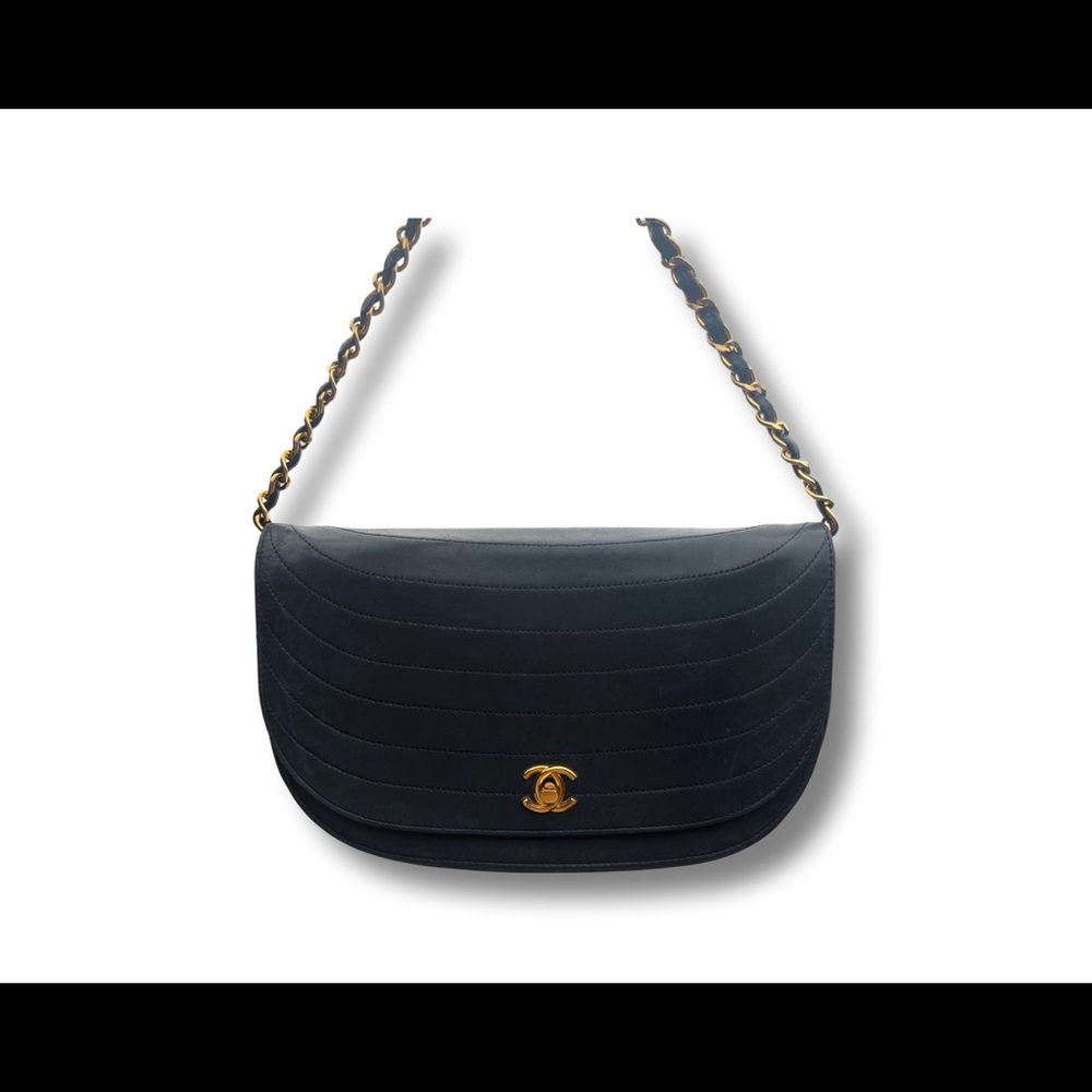 Vintage Chanel C half Moon Flap